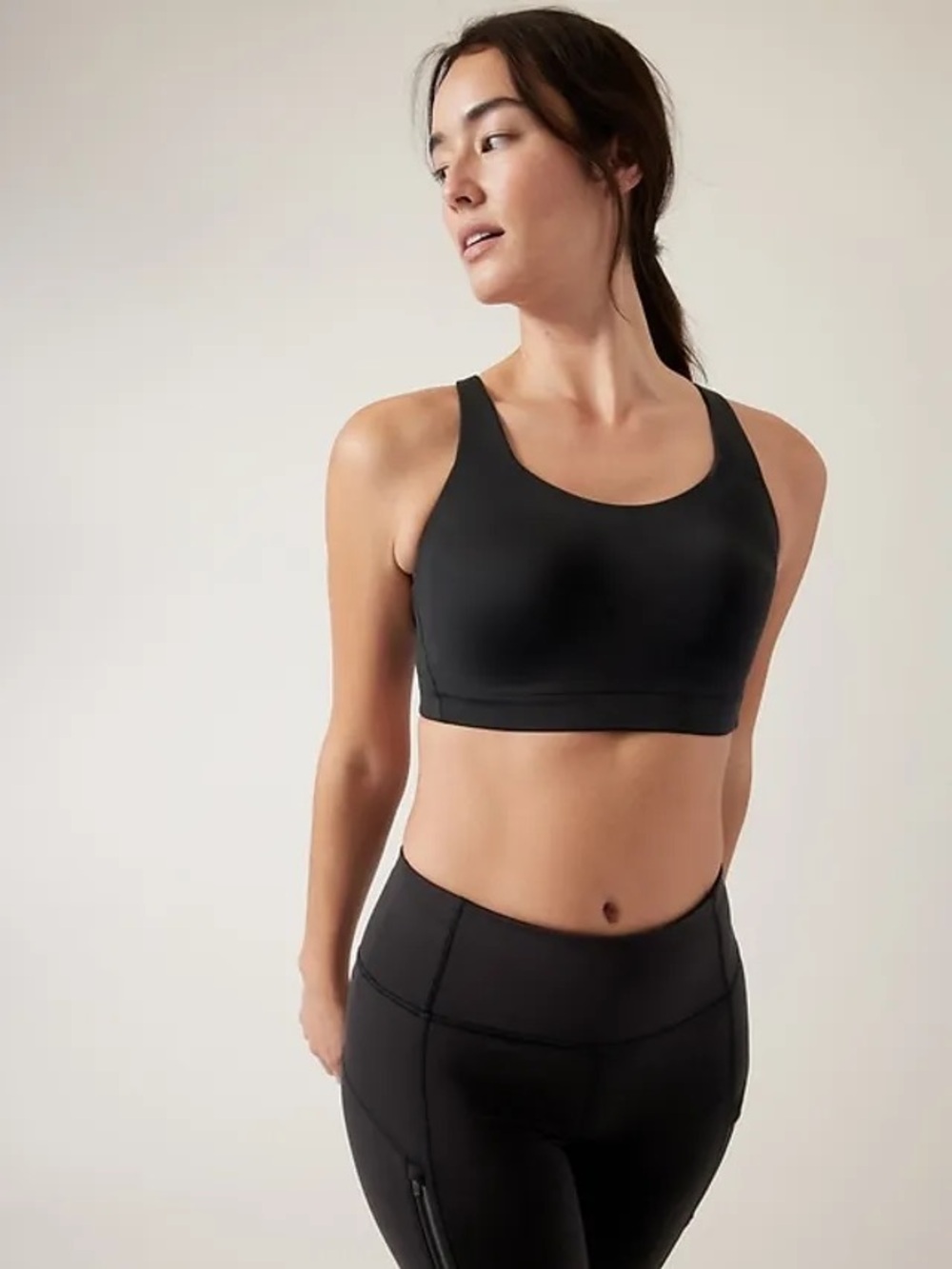 Athleta Advance Bra B-G in Black, size 34C
